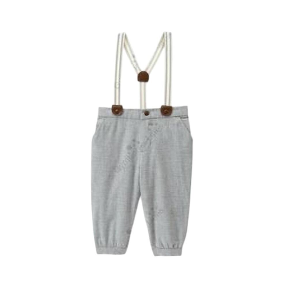 Janie and Jack Twill Suspender Pant 6-12 months